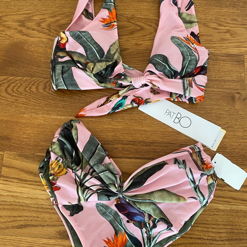 NWT PATBO FLORAL PINK BIKINI SIZE XS - S - Picture 5 of 8